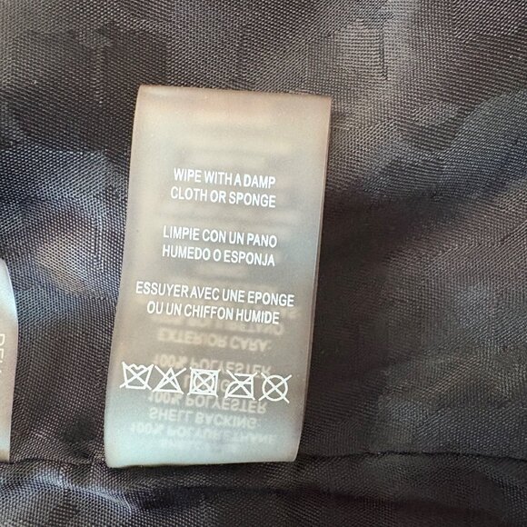 Karl Lagerfeld Paris Black Faux Leather Studded Moto Jacket Logo Detailing SizeS - Picture 6 of 16